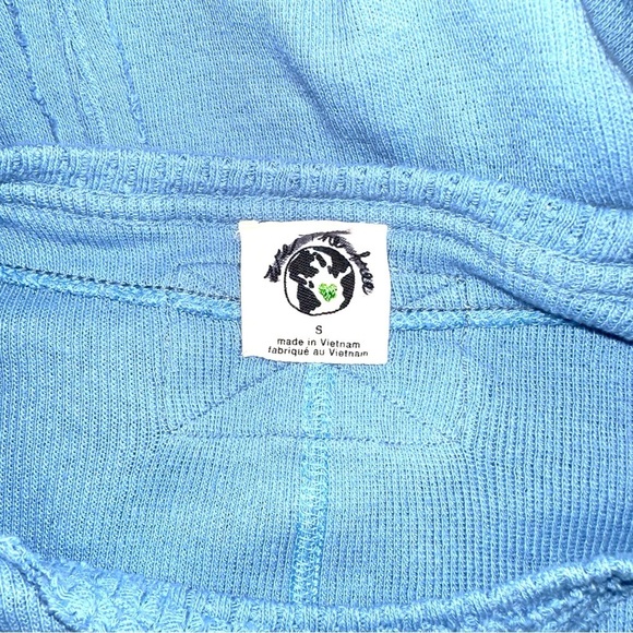 Free People Women’s Sz S Blue Long Sleeve Oversized Soft Knit Shirt We The Free - Picture 8 of 14